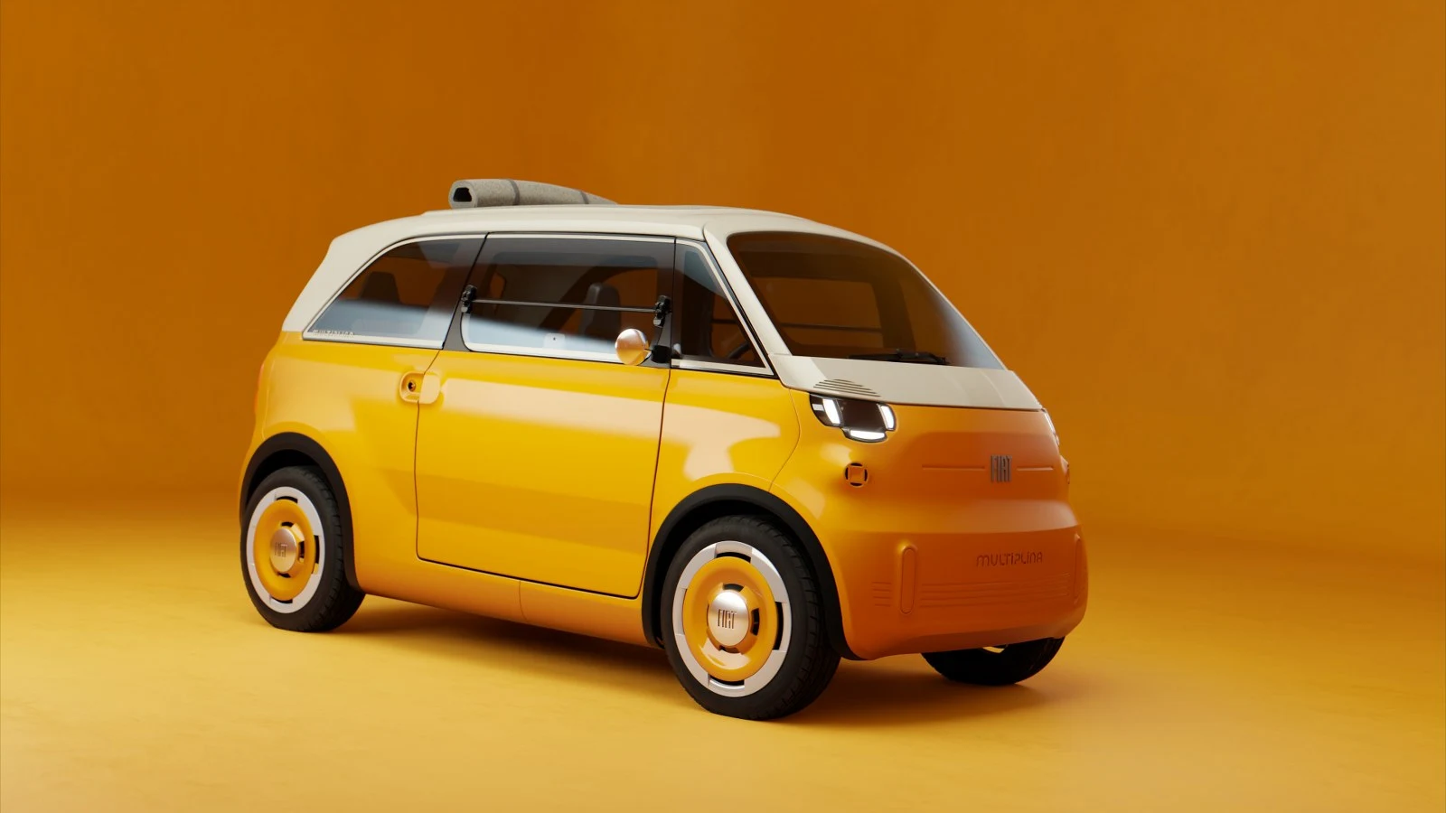 Fiat Multiplina, il quadriciclo elettrico con 4 posti in soli 3,04 metri